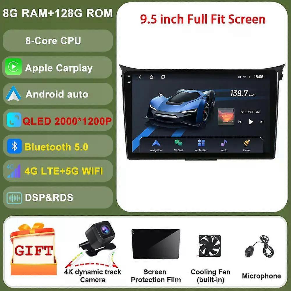 9'' For Hyundai I30 Ii 2 Gd 2011 - 2017 Car Android Auto Radio Video Multimedia Monitor Player Navigation Gps Head Unit Carplay