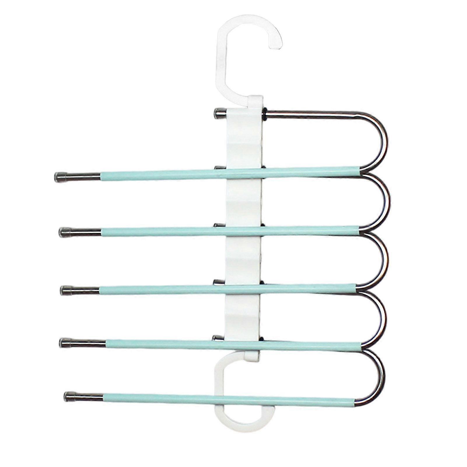 Çok katmanlı Pantolon Rafı Depolama Tutucu Kaymaz Katlanabilir Tasarım Çok Yönlü Paslanmaz Çelik Kaymaz Elbise Askısı Eşarp Tutucu