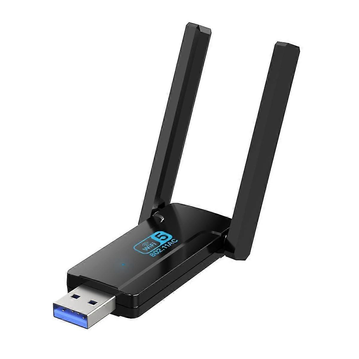 محول واي فاي لاسلكي USB لأجهزة الكمبيوتر المكتبية ، محول شبكة واي فاي 1300 ميجابت في الثانية 2.4 جم / 5 جيجا هرتز ، محول لاسلكي