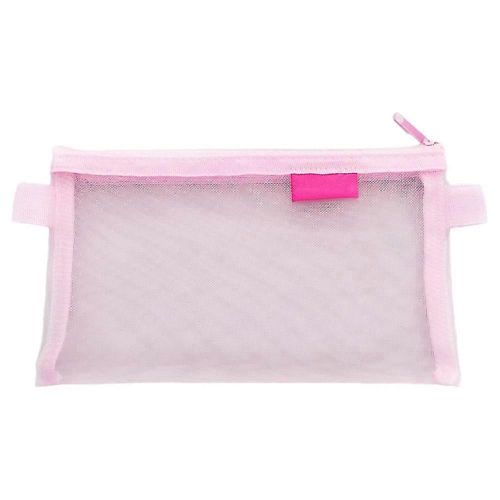 Multifunctional Mesh Pen Bag Pencil Case Makeup Tool Bag Storage Pouch Purse,4725