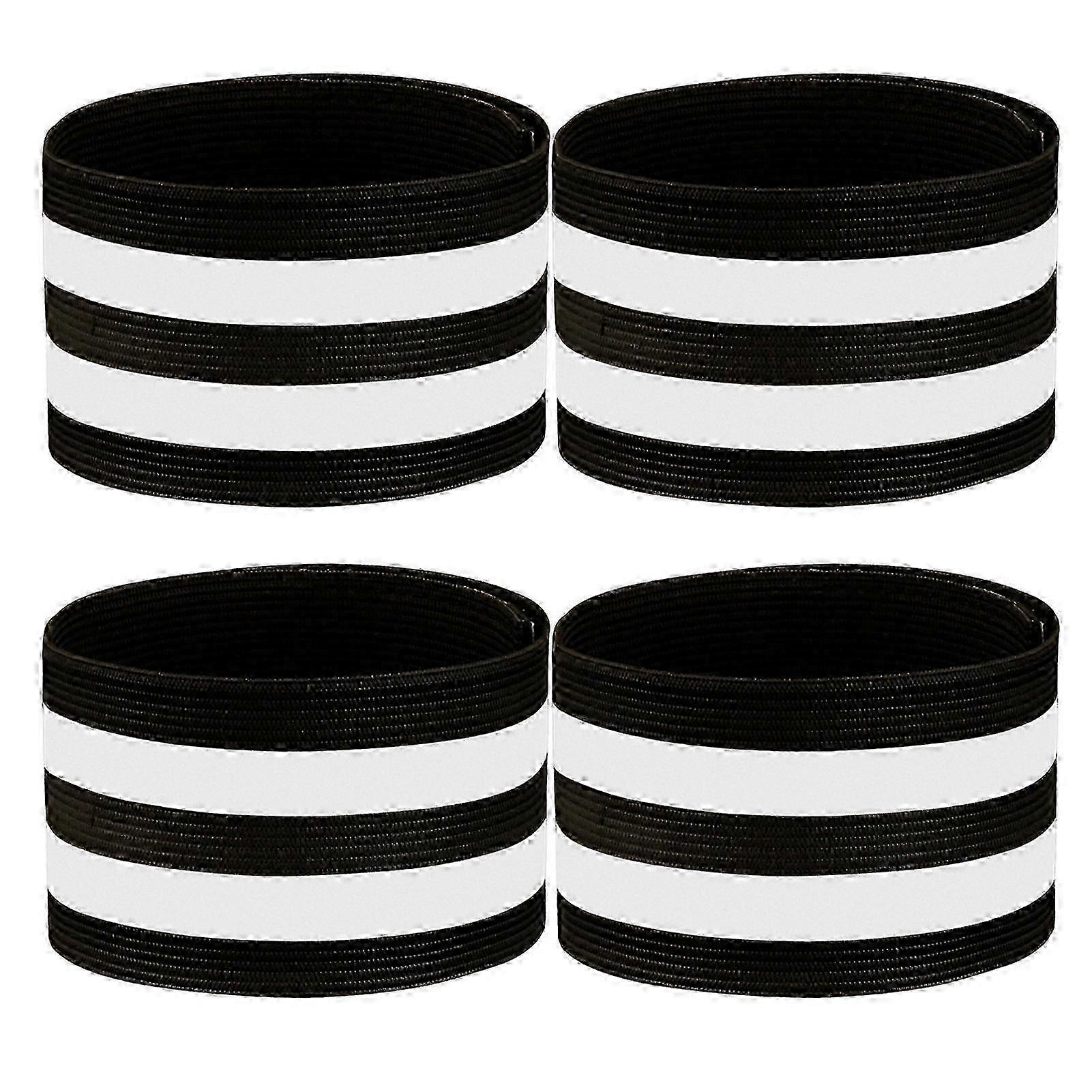 4Pcs High Elastic Reflective Bands High Visibility Adjustable Fastener Tape Design Cycling Jogging Strong Reflective Strips g20241496168