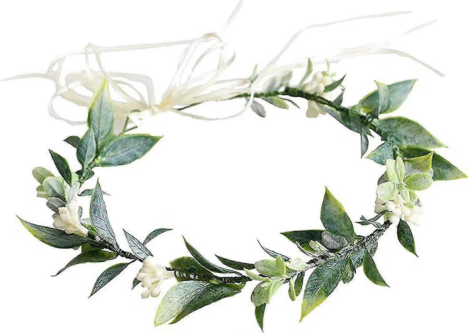 Boho Wedding Green Flower Crown Eucalyptus Crown Leaf Floral Crown