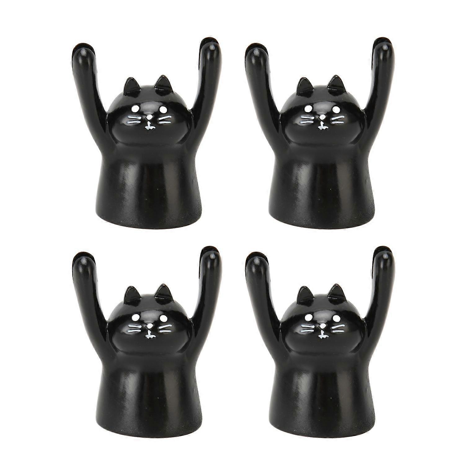 4Pcs Cartoon Photo Clip Cute Cat Style Durable Resin Stable Eye Catching Animal Note Holder for Wedd