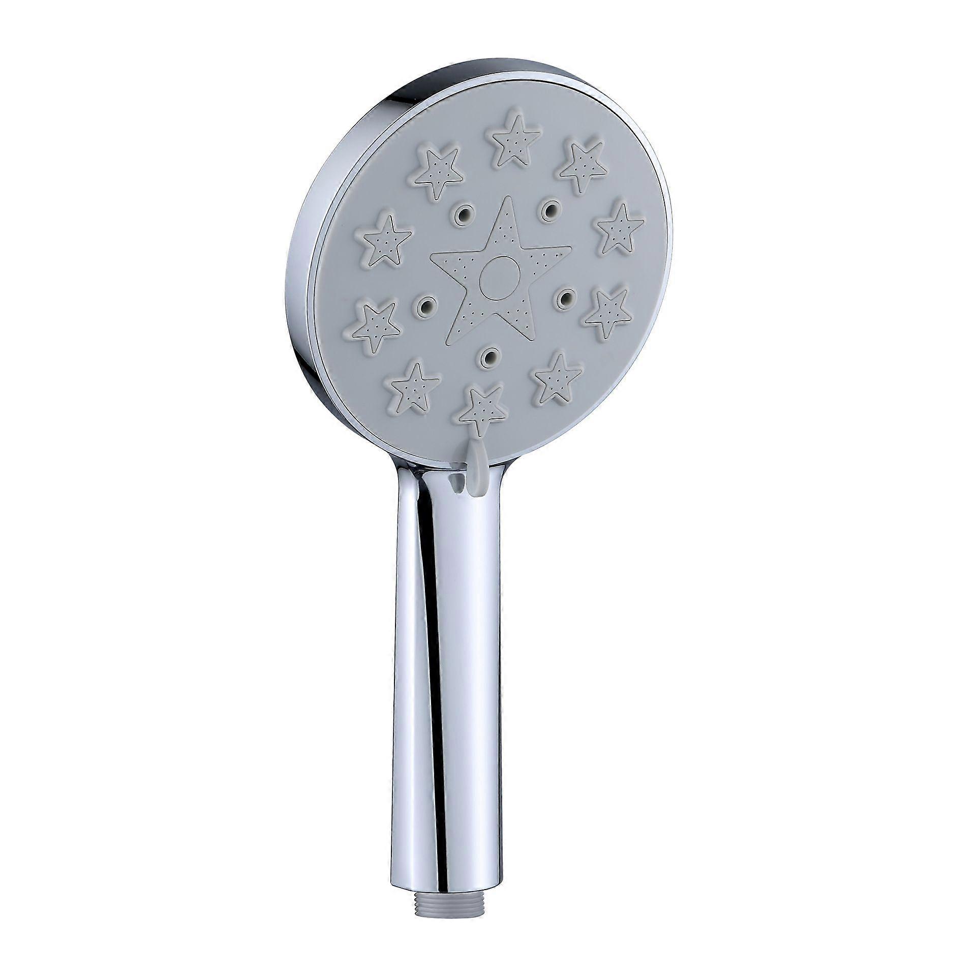 Fallfester 5-Gang-Kompressor-Duschkopf, großer Wasserauslass, schwarze Handdüse, Badezimmer-Warmwasserbereiterpistole, Grauweiß optional