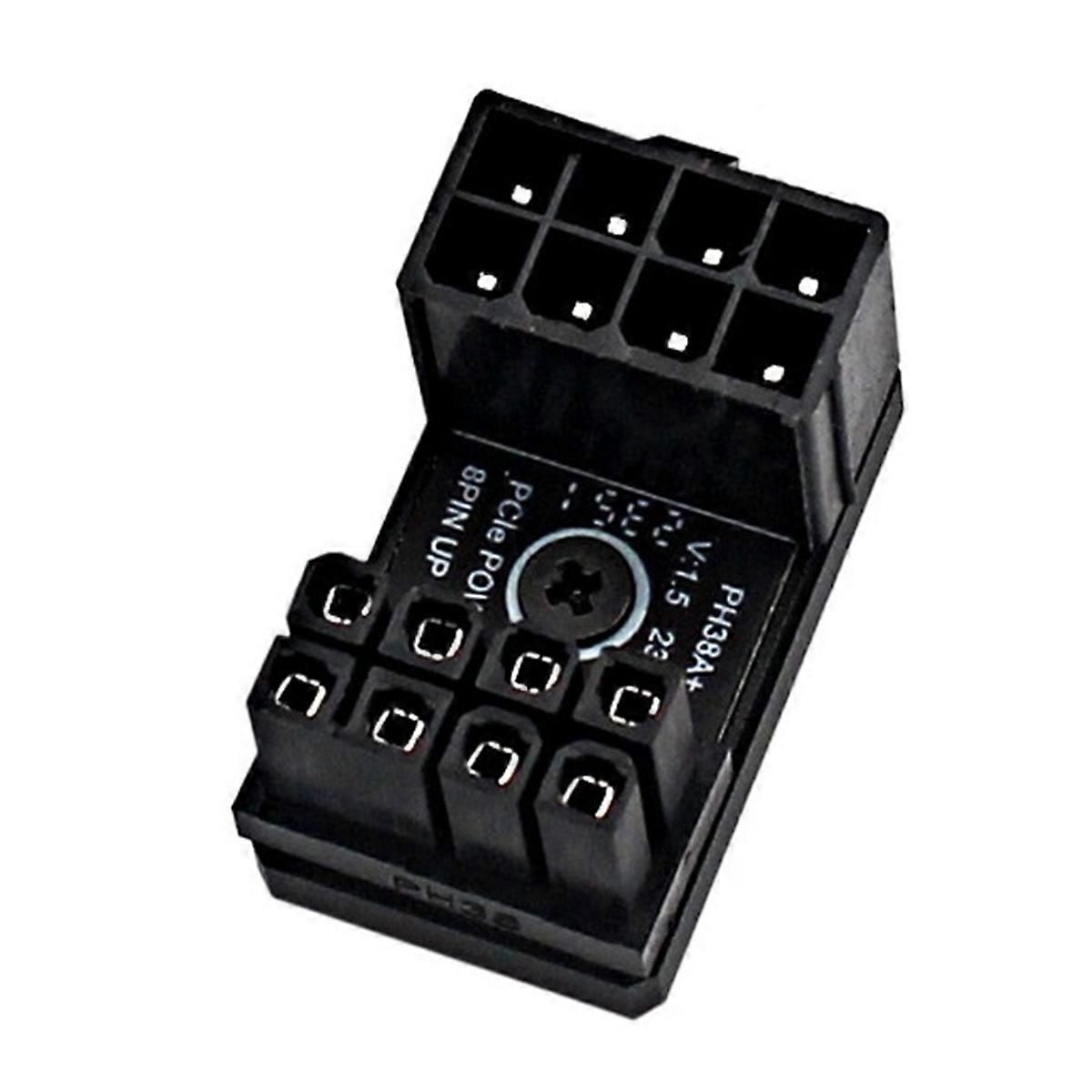 Graphics Card Power Supply Adapter Elbow 180, GPU PSU Steering Connector PCI-E 8Pin Rotating Wirin