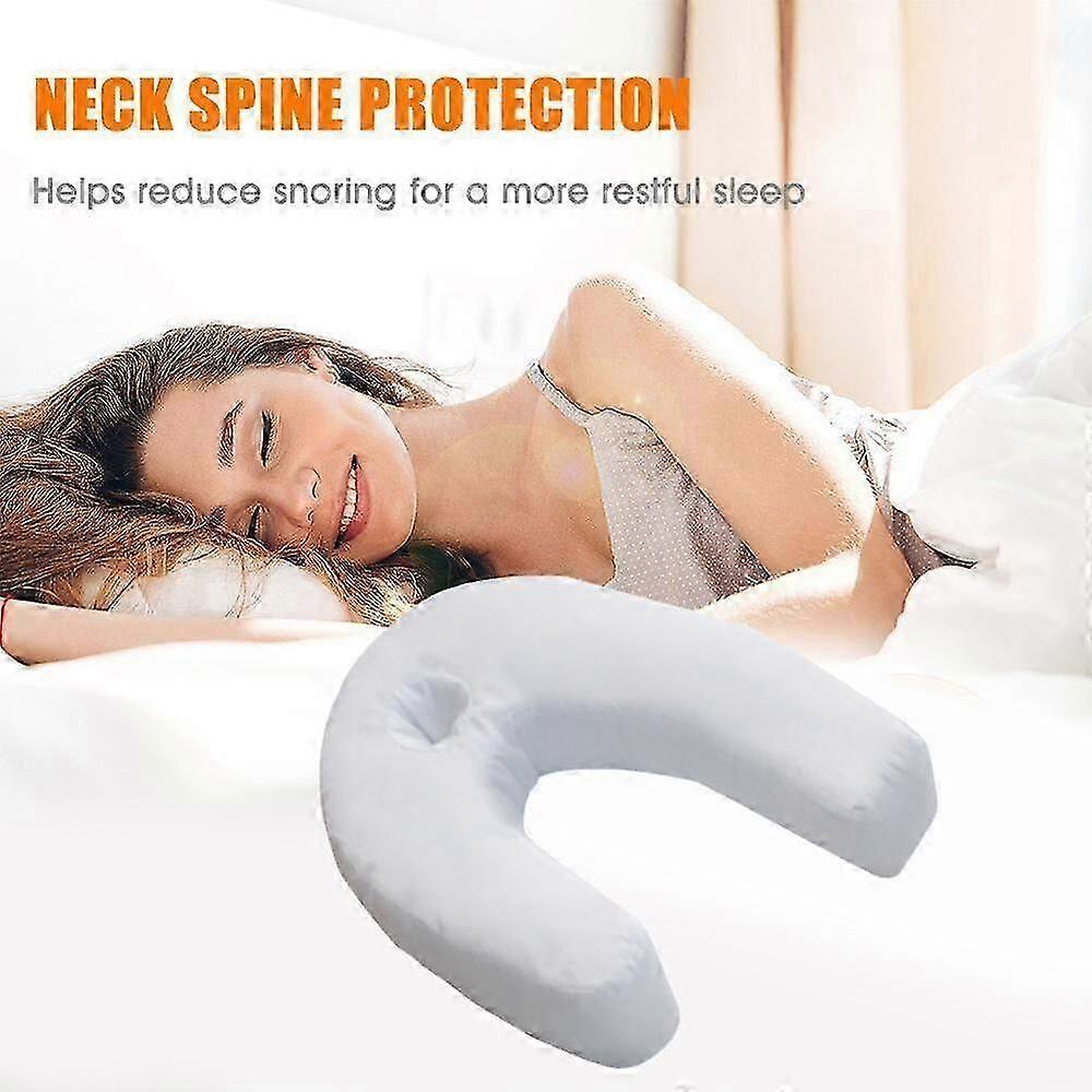 U-Shaped Side Sleeper Pro Air Neck & Back Pillow Therapeutic Solid Pillows C NDA