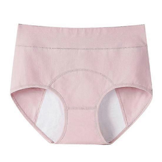 Women Panties Solid Color Plus Size Butt-lifted High Waist Seamless Elastic Period Prevent Leakage Briefs Menstrual