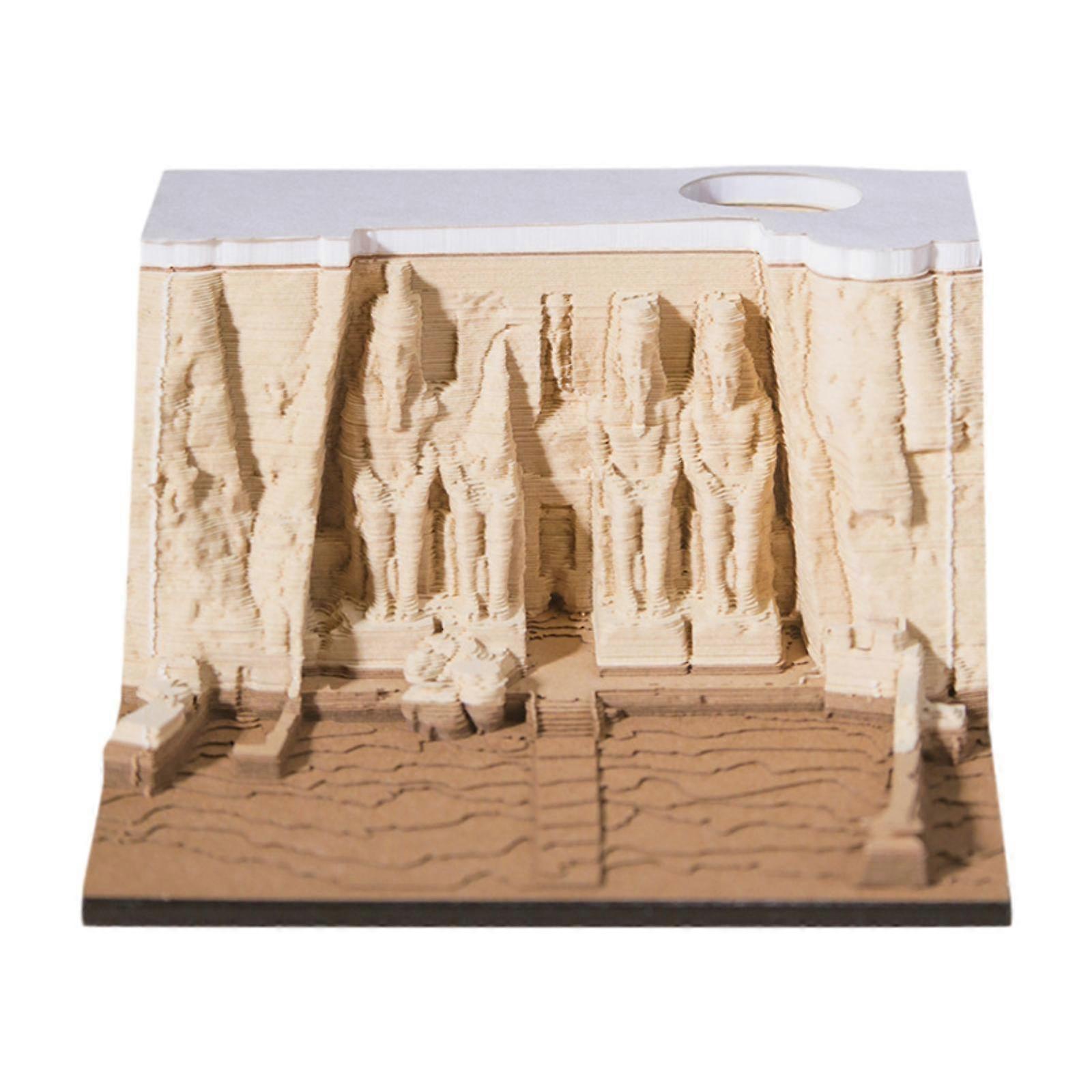 3D Calendar 2025 Ancient Egyptian Temple Paper Sculpture Artwork for School