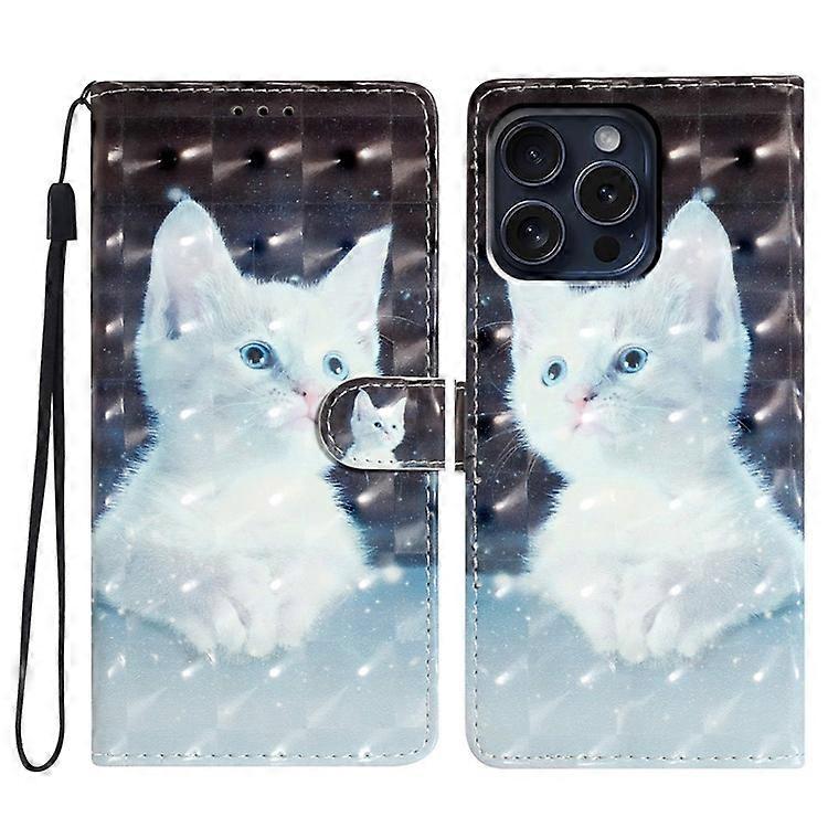 Compatible For iPhone 16 Pro Max Case Card Slots Wallet Phone Leather Cover Pattern Printing