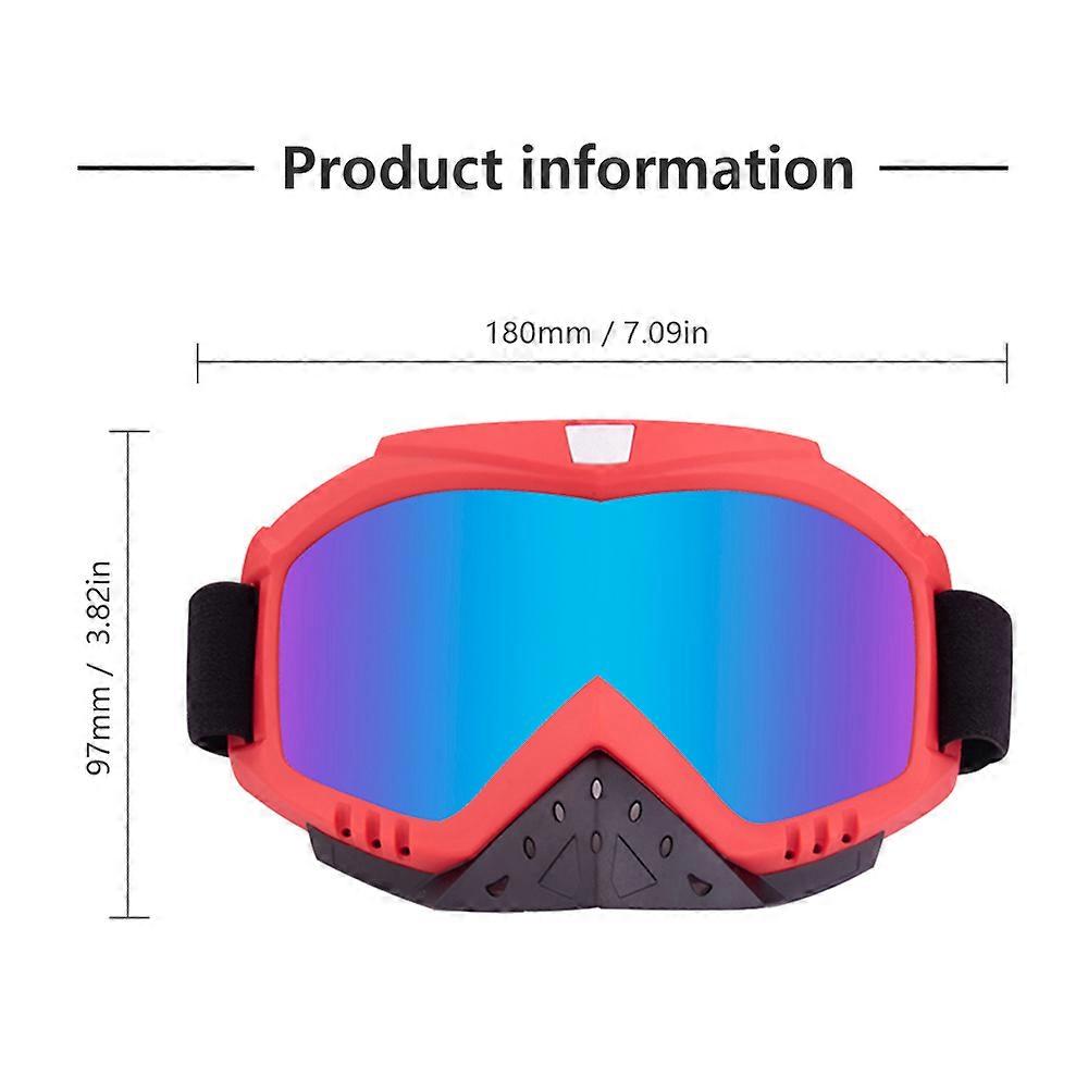 Motorcycle Padding Goggles Anti-UV Dustproof Windproof Riding Glasses Adjustable Eyewear for Outdoor Sports Actives