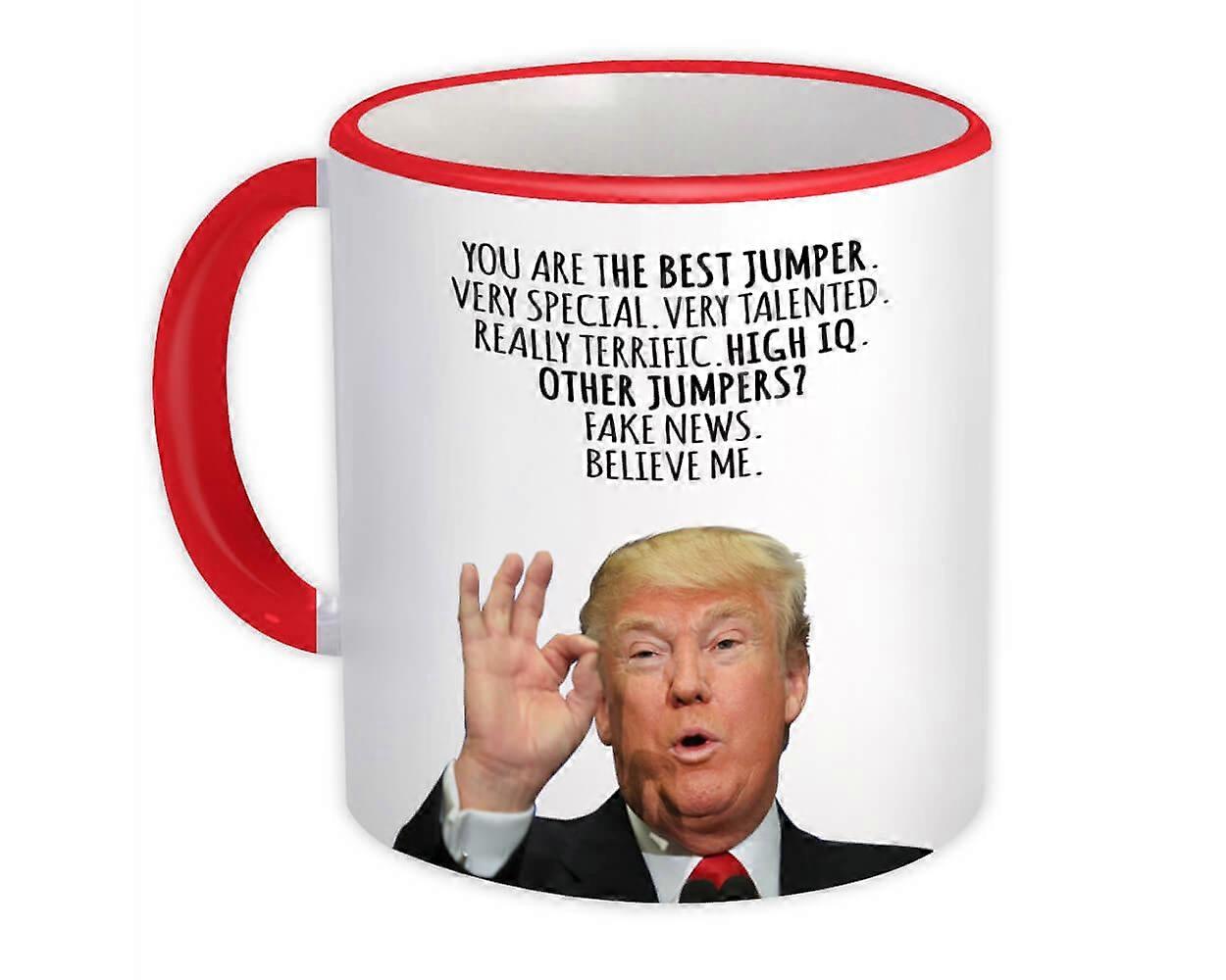 Skvelý JUMPER Darček Funny Trump: Mug Jumping