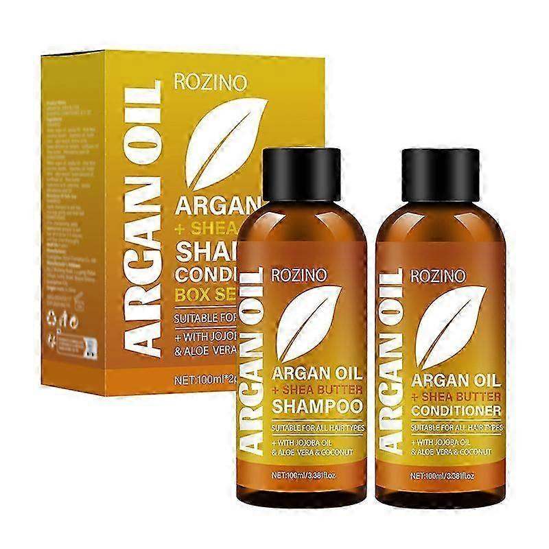 Argan Oil Shampoo and Conditioner Set, Deep Hair Care with Jojoba Oil, Aloe Vera & Coconut - Suitable for All Hair Types
