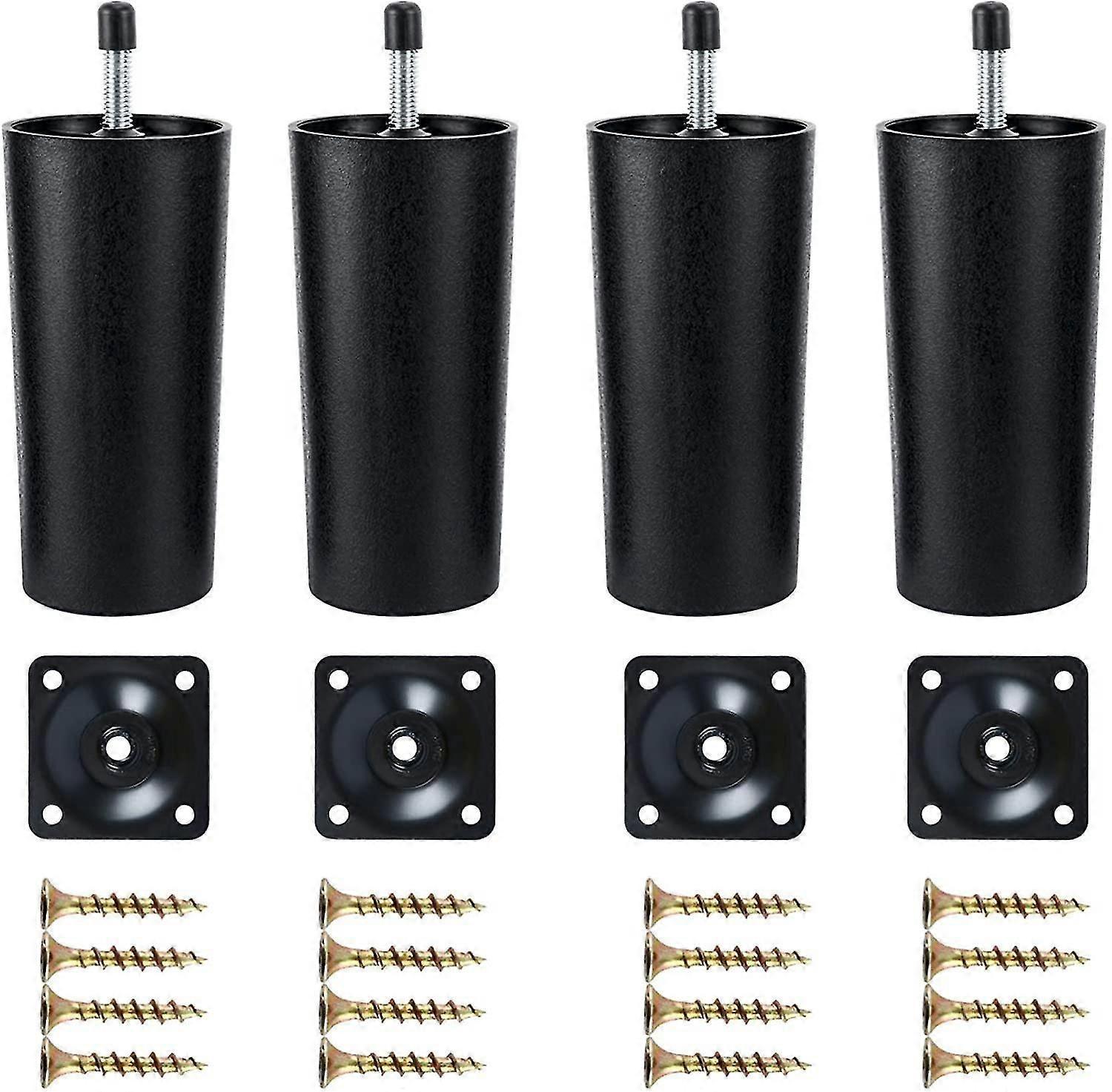 プラスチックのソファの足、4つのパックのソファの足の交換家具の家具の取り付けプレートとのソファの足