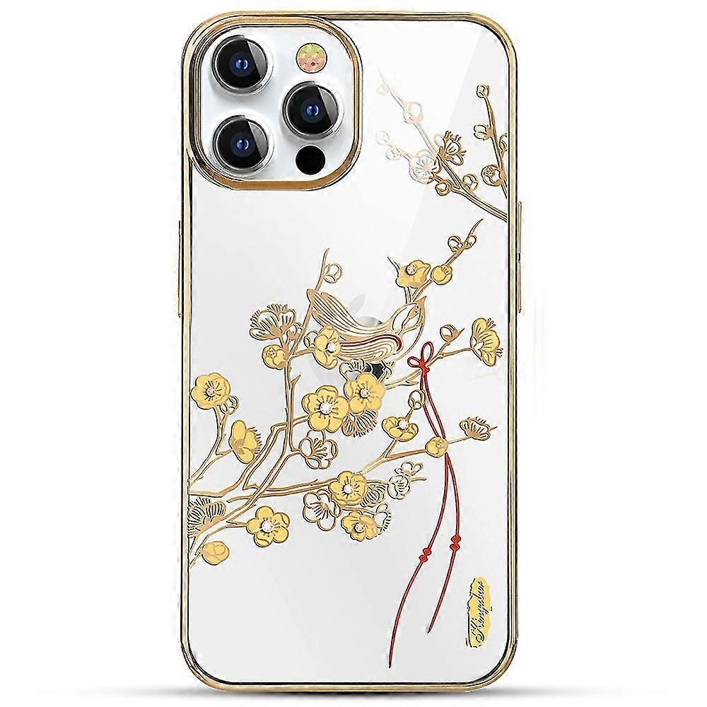 KINGXBAR Scratch Resistant Phone Case Rhinestone Decoration Electroplating Protective Cover Shell compatible 13 Pro Max 6.7 inch