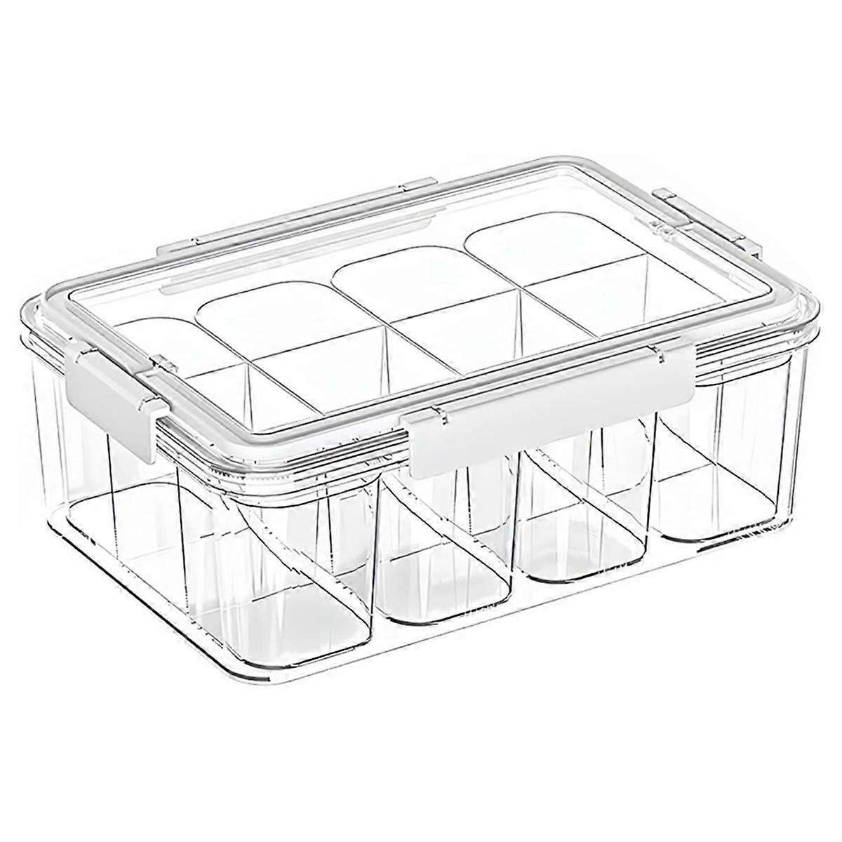 Multipurpose Storage Box,Clear Crafts Storage Organizers,Portable Acrylic Storage Containers with 4 Inner Boxes