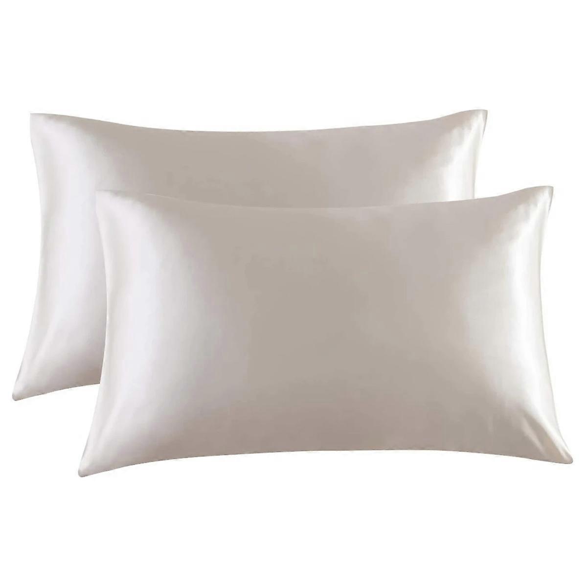 Polyester Satin Pillowcases, Offering Unmatched Smoothness And Comfort, Hypoallergenic And Wrinkle-Free Pillowcase 2-Pack (20" X 26")
