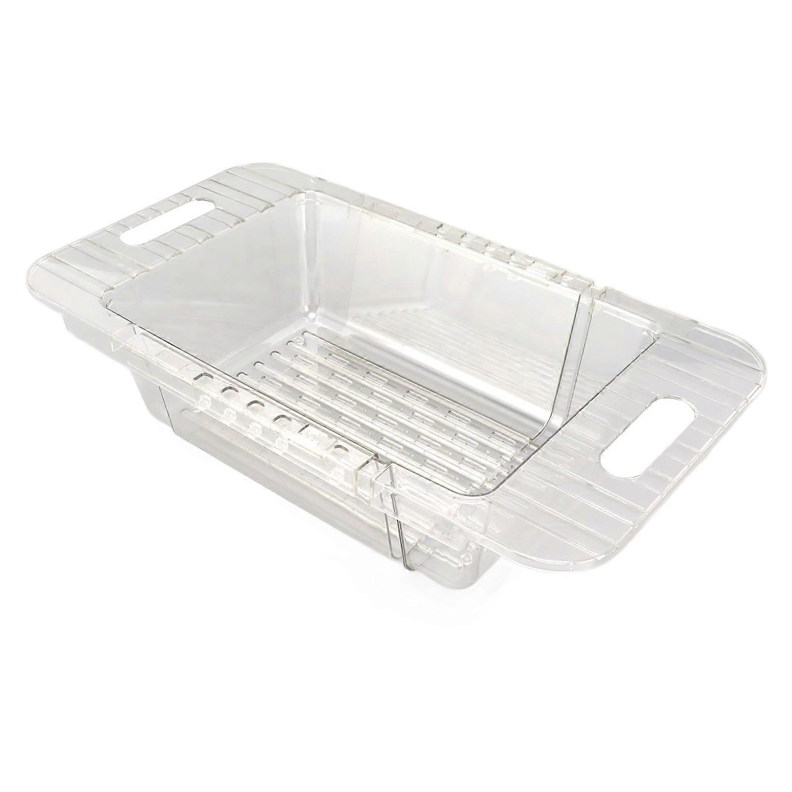 Fruit Vegetable Strainer Modern Minimalist PET Kitchen Telescopic Drain Rack Plastic Sink Filter