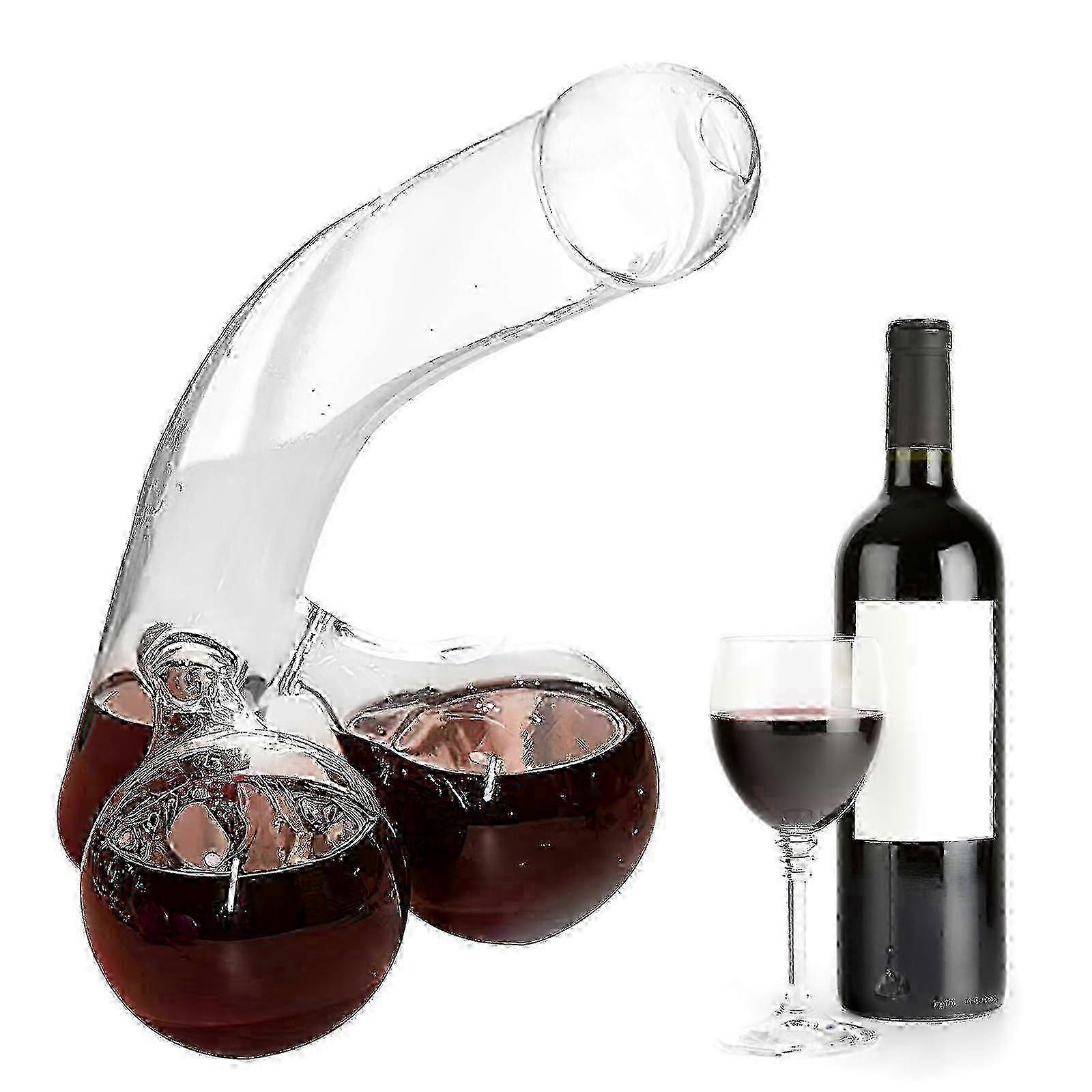 Funny Whiskey Decanter Set, Red Wine Decanter, Unique Glass Container for Scotch Whiskey, Wine Decanter -GSL new Edition Ab