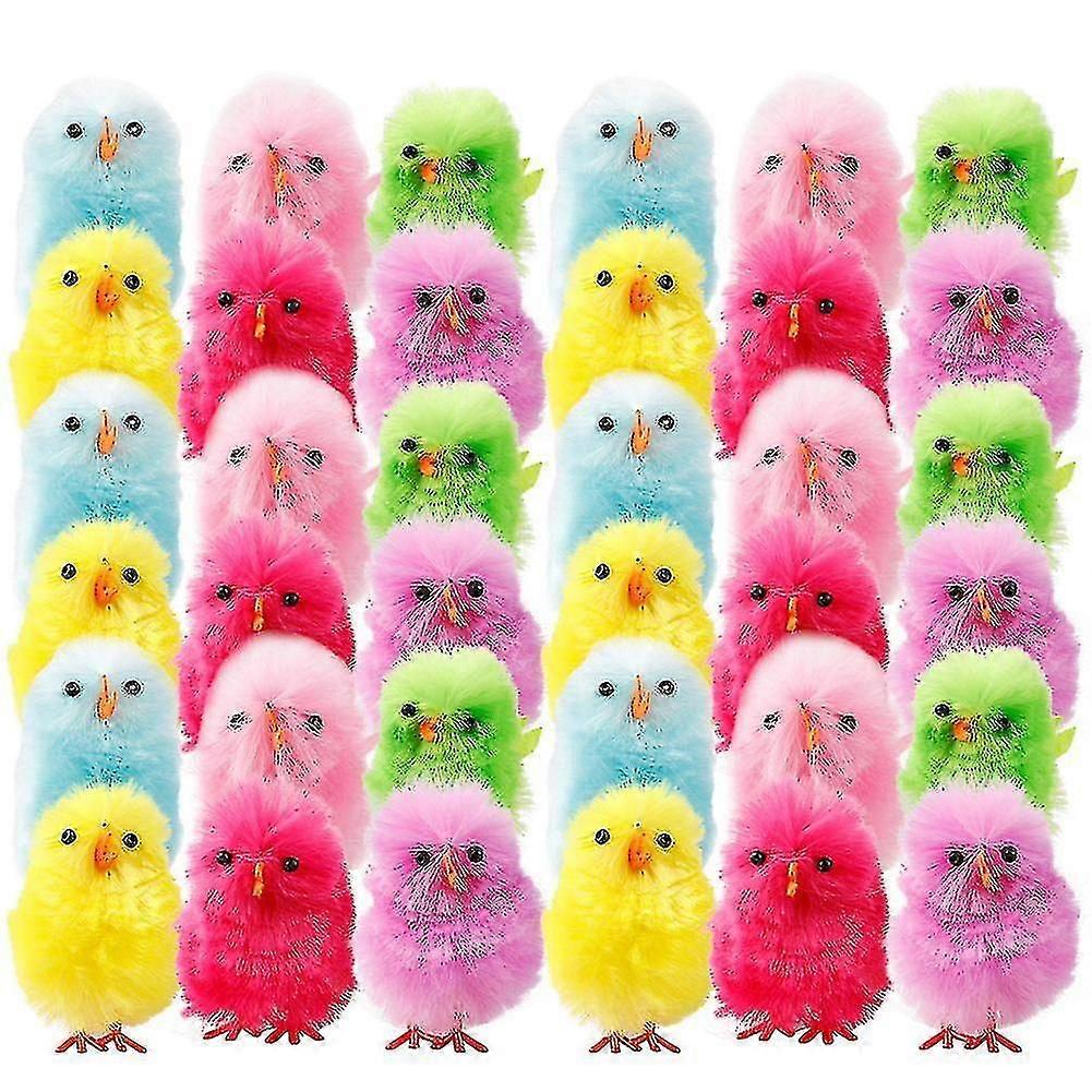 36pcs Mini Simulation Party Decorations Arts Craft Diy Easter Chicks