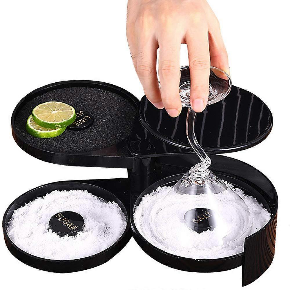 3-Tier Cocktail Seasoning Box with Spice Compartments, Bamboo Material, and Adjustable Levels for Bartending Supplies