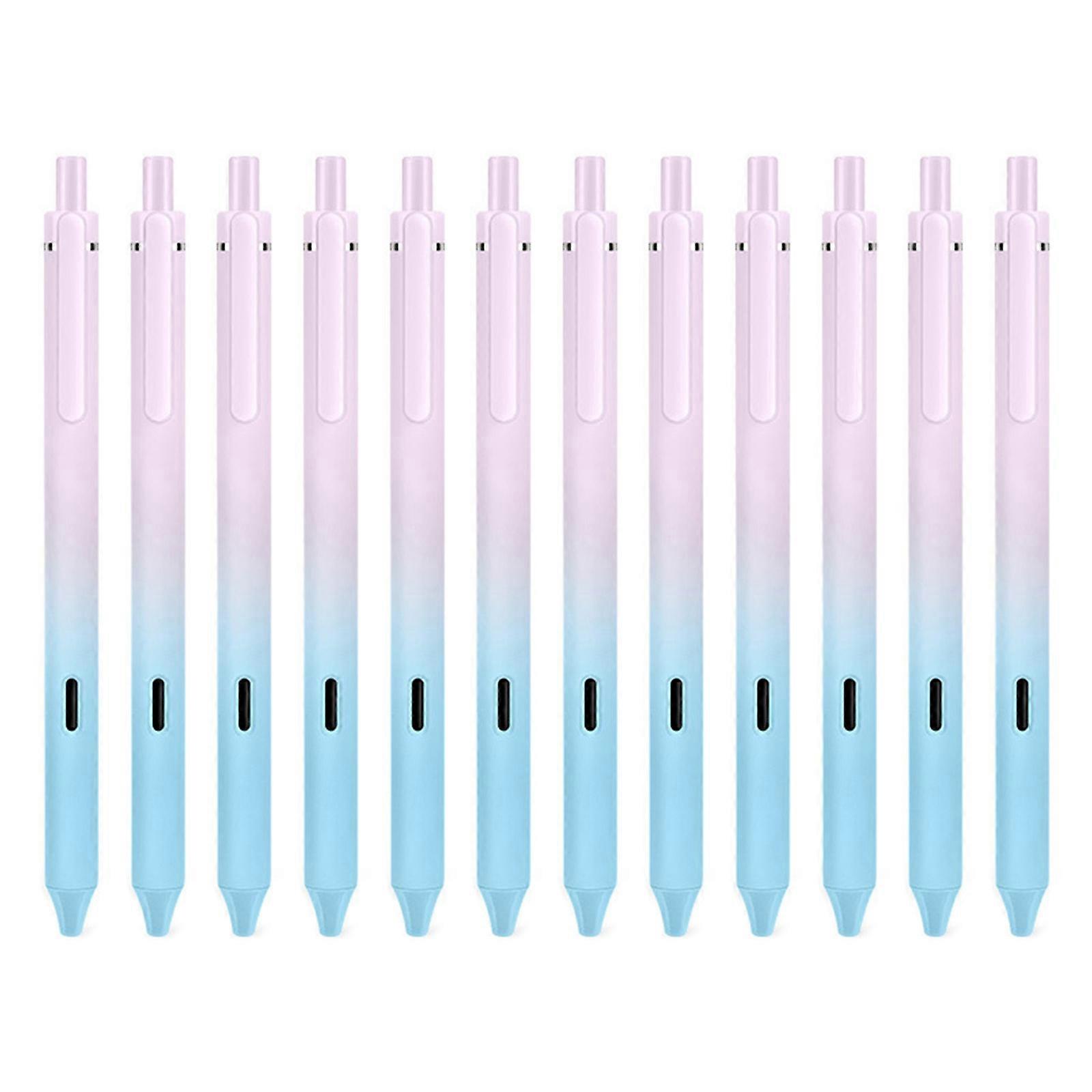 12Pcs Quick Drying Retractable Gel Pen 0.5mm Fine Point, Gel Pen Smooth to Write for Writing Drawing Noting Journaling