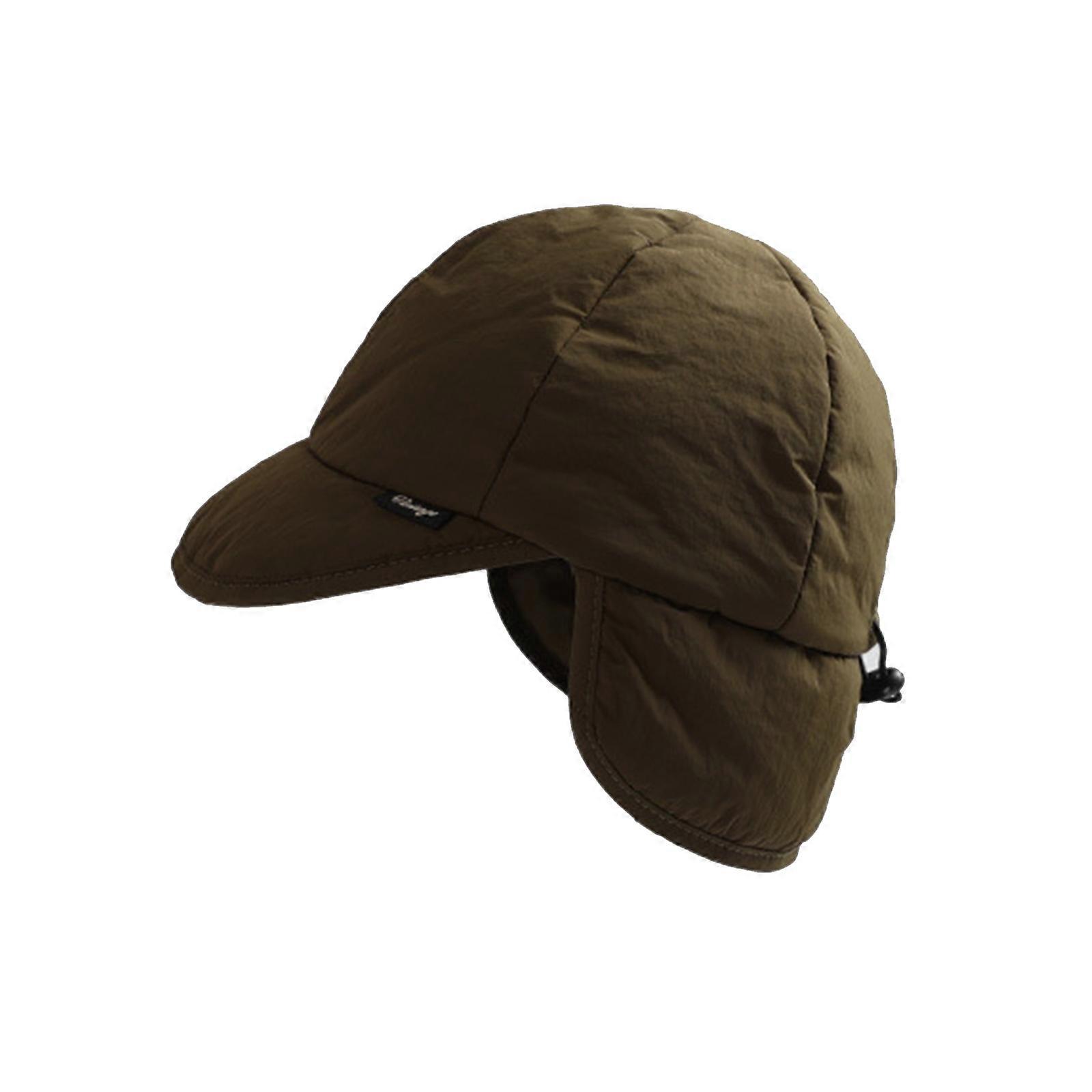 Aşağı Şapka Trapper Şapka Açık Trapper Şapka için Basit Düz Renk Ushanka Şapka Soğuk Hava Yalıtımlı Açık Kayak Ordu Yeşil için