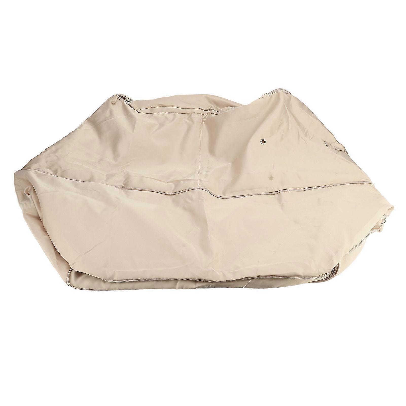 Moving Clothes Organizer Bag Large Capacity Foldable Space Saving Bedding Storage Container Apricot