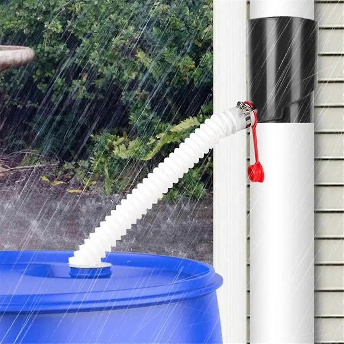 Rainwater Collection Kit UV Weatherproof Rain Barrel Diverter Kit Portable Rain Barrels to Collect R