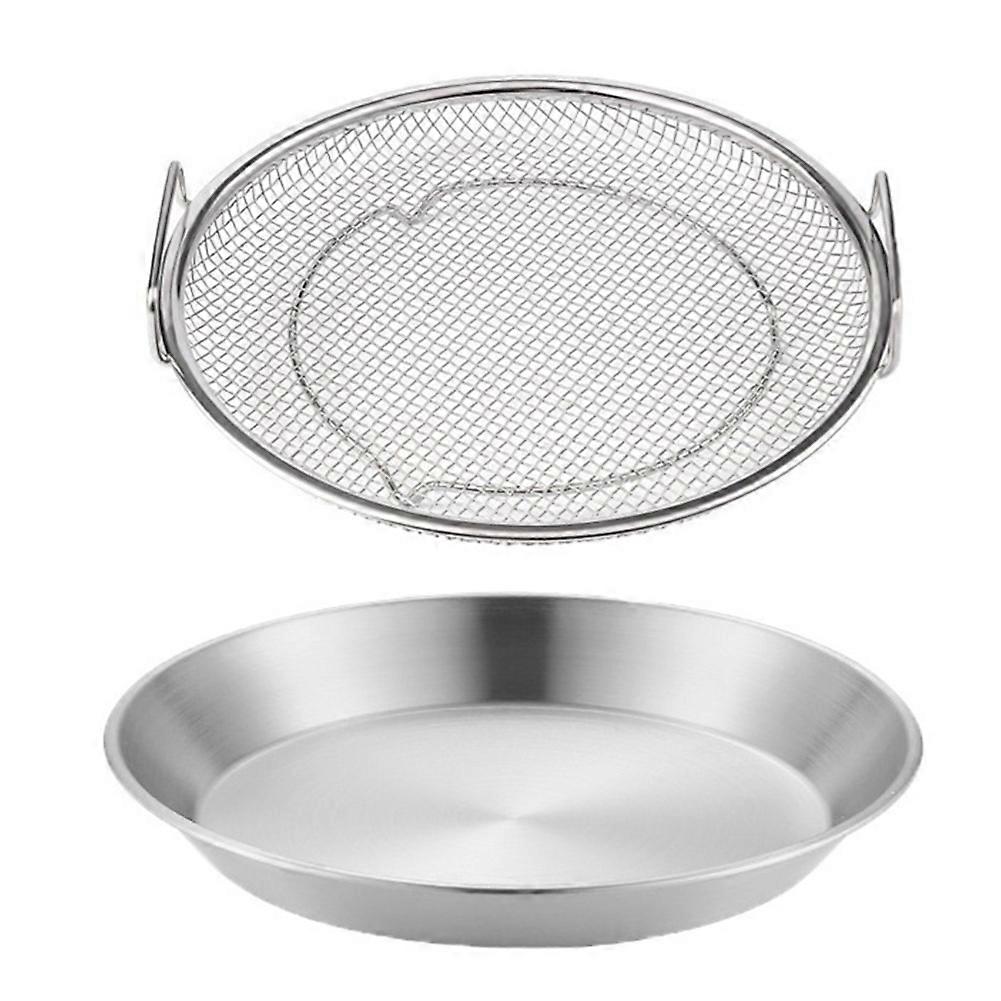 Kitchen Oil Filter Pan Stainless Steel Frying Oil Filter Pan 22cm