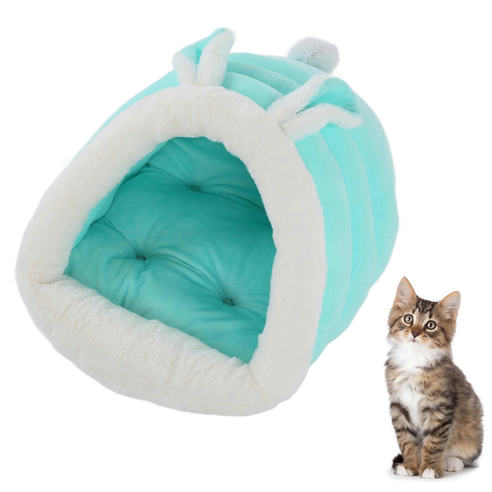 Rabbit Ears Plush Dog Nest Blue 53x35x24cm Machine Washable