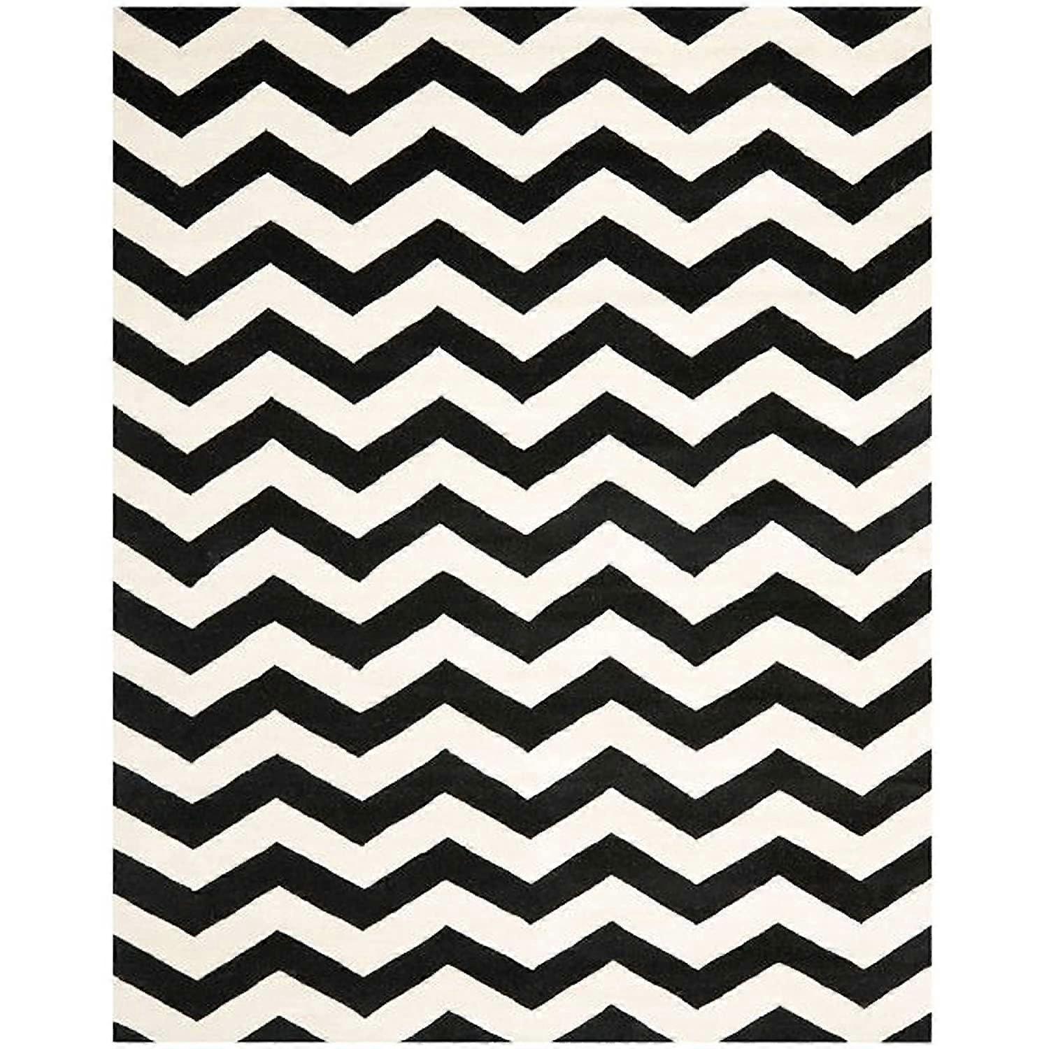 Handmade Chevron Wool Area Rug For Living Room