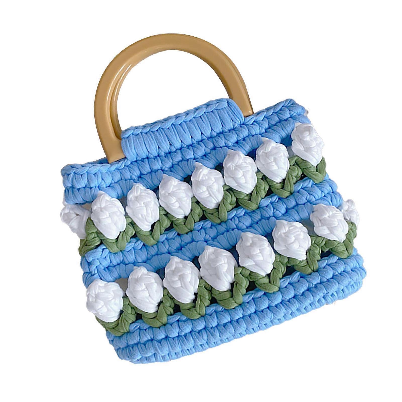 Woven Handbag DIY Kit Flower Style Bright Colors Type 5 Polyester