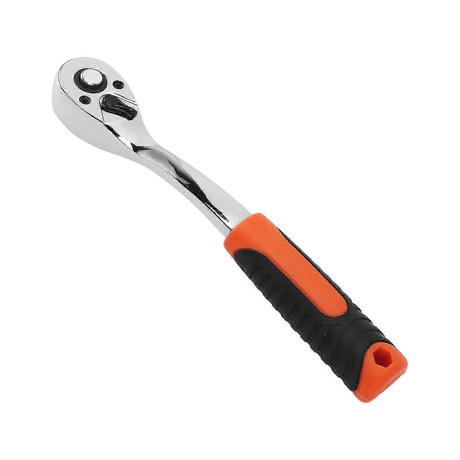 3/8 Drive Bent Handle Reversible Ratchet Spanner with 72 Teeth for Auto Maintenance