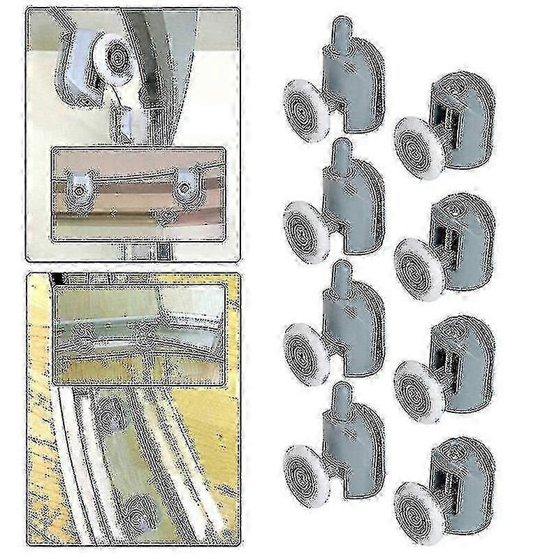 8 Pcs. רולר דלת מקלחת 25 מ"מ מדריך רולר לזכוכית ארון מקלחת