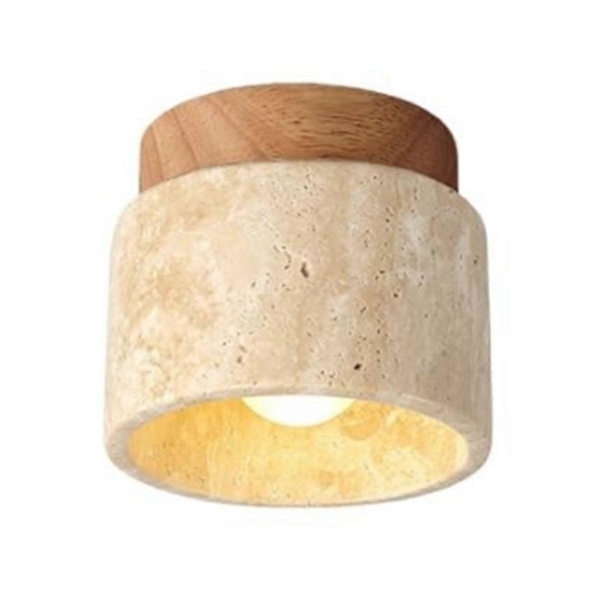 Japanese Style Wabi-Sabi Wooden Ceiling Lamp E27 Three Color A
