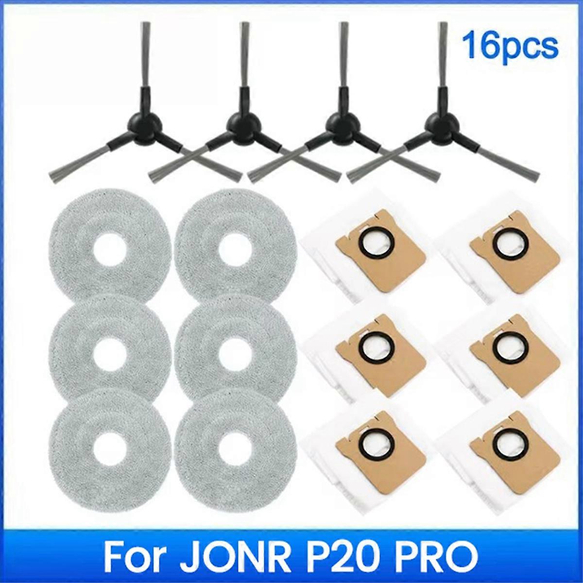 For P20 PRO Vacuum Mop Cloth, Dust Bag & Side Brush Set A