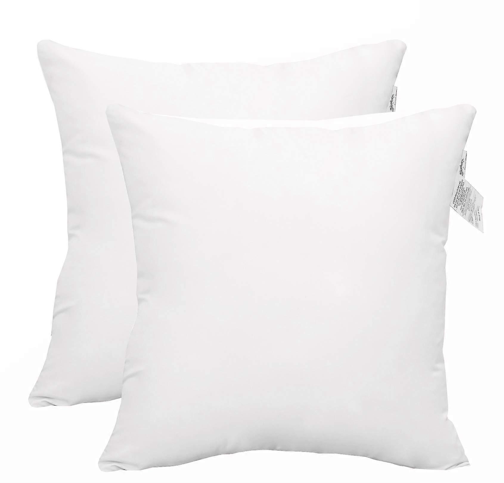 Cushion Filler 20x20 Inches - White Color - Pack of 2 - Soft Polyester Filling for Decorative Cushions