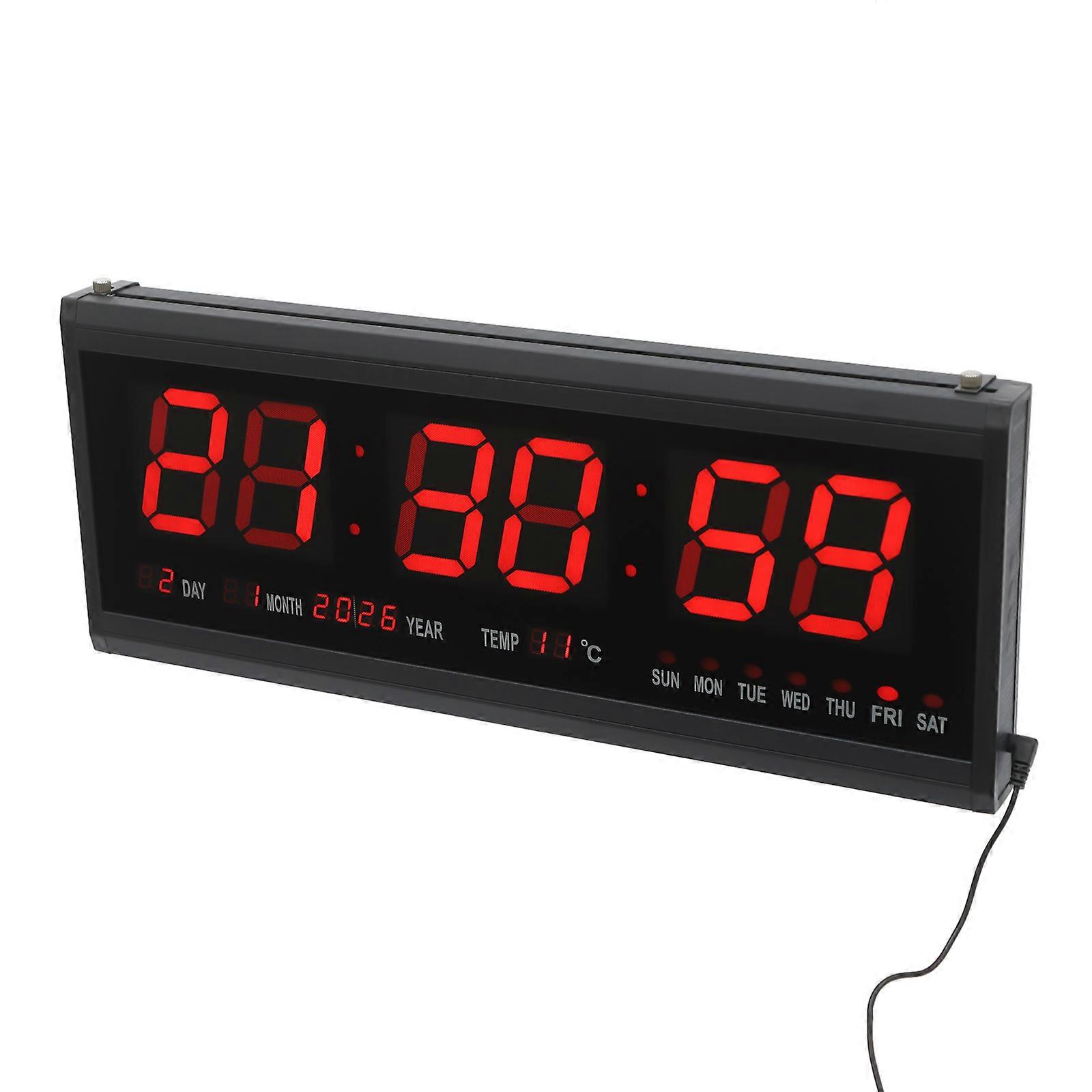 Modern LED Digital Clock Rectangular WallMounted Clock for Homes