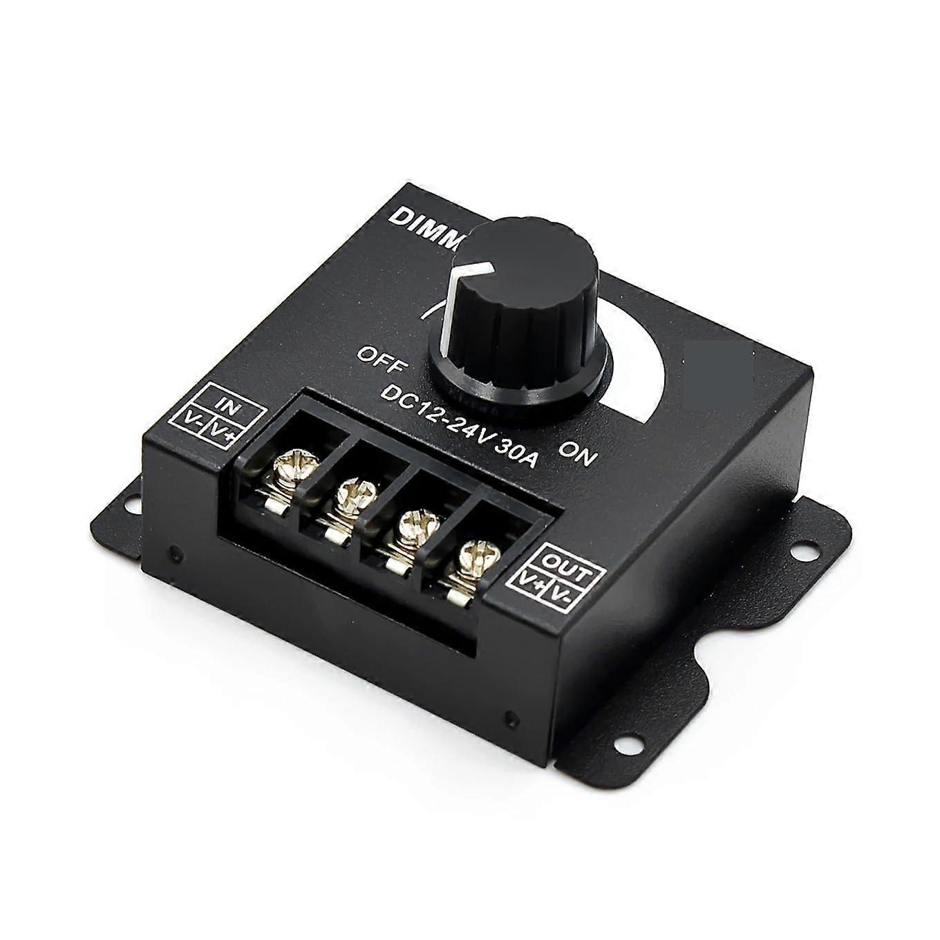 DC 12V 24V LED dimmer switch 30A 360W voltage regulator adjustable controller suitable for LED light strip LED dimmer