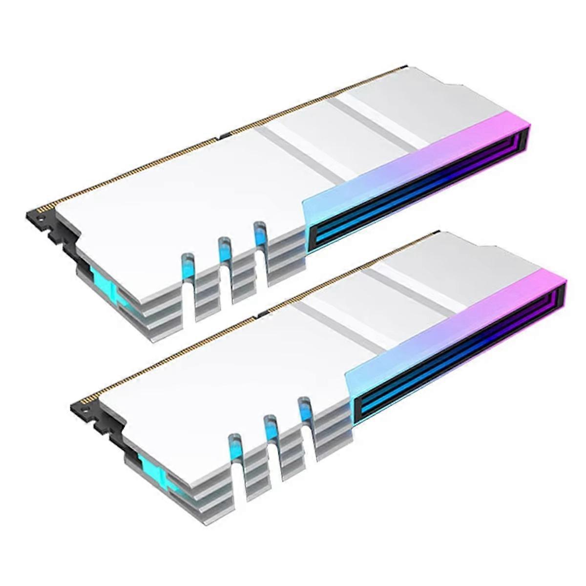 Computer DDR4 DDR5 5V ARGB Sync Memory Module Radiator White