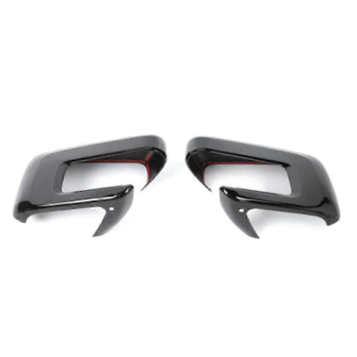 1Pair Front Side Rearview Mirror Caps Cover Decoration Trim Cover for 2021 2022 Bright Black