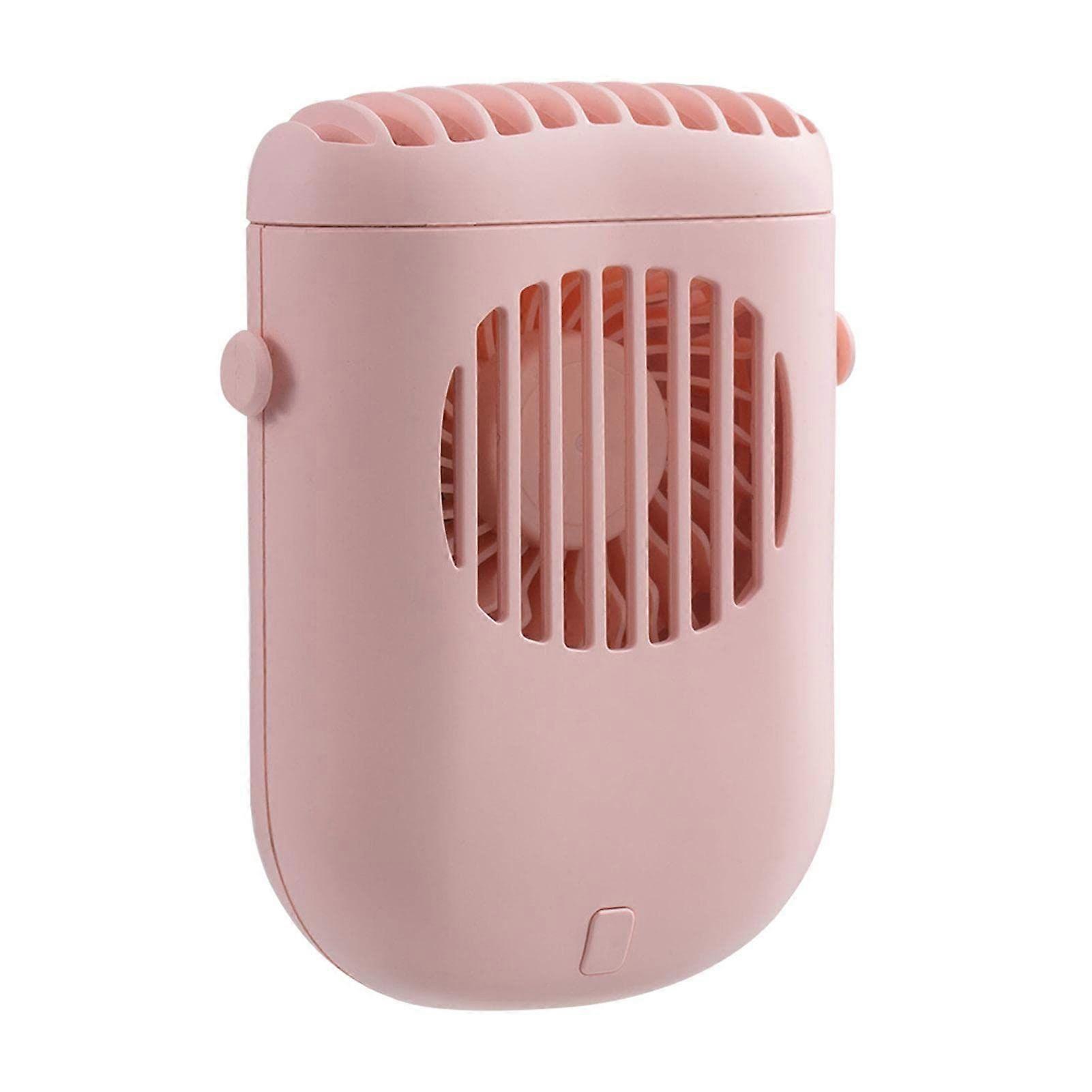 USB Rechargeable Portable Neck Fan (Pink)