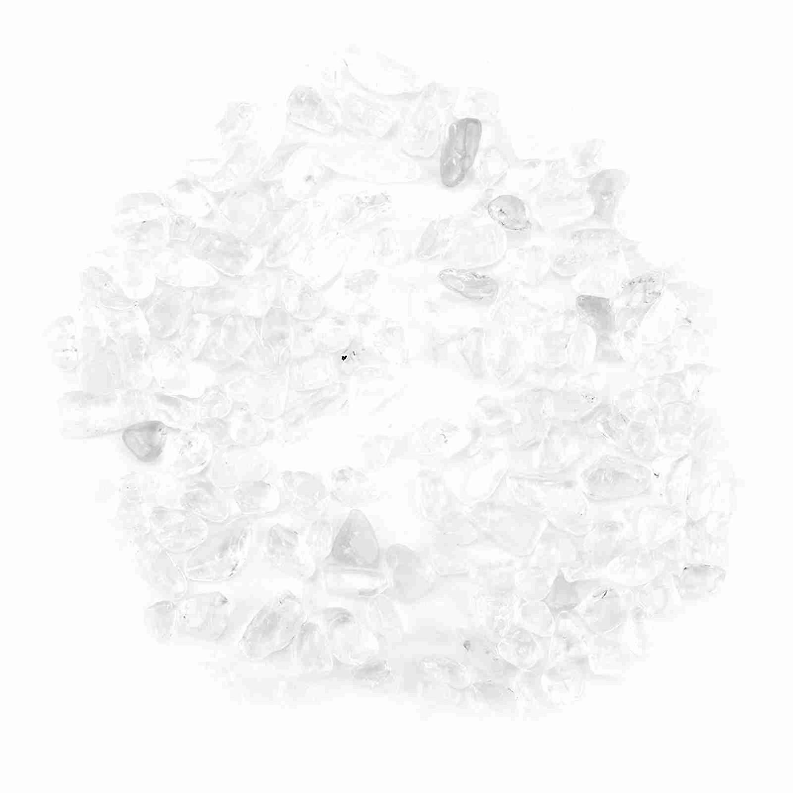 Tumbled Stone Chips Crushed Natural Crystal Quartz Pieces(White)