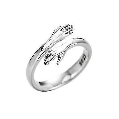 2pcs Two Hand Hug Couples Ring Couples Hug Ring Adjustable Ring