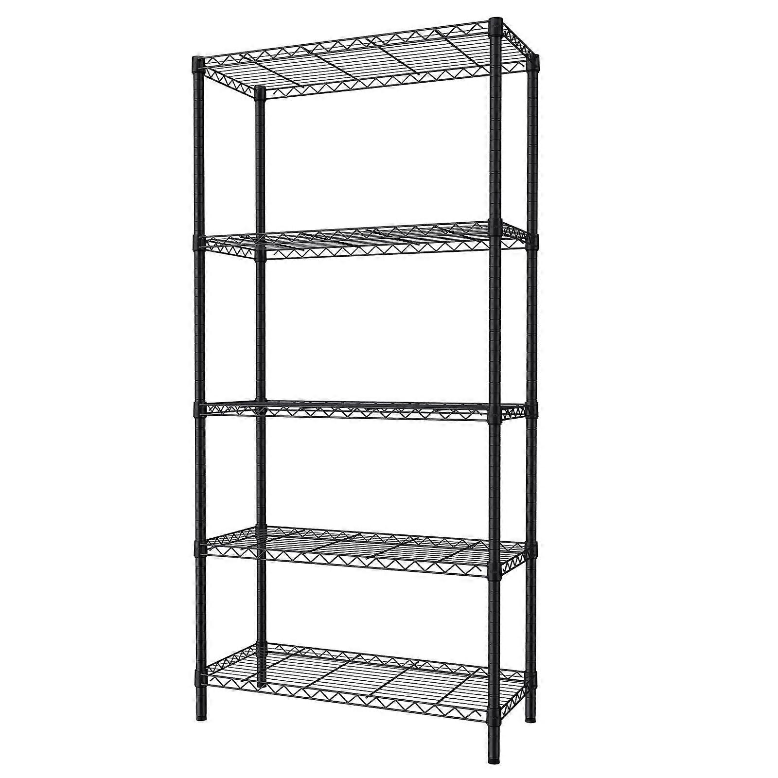 5 Shelf Adjustable Storage Shelving Unit 350 lbs per Shelf Steel Organizer