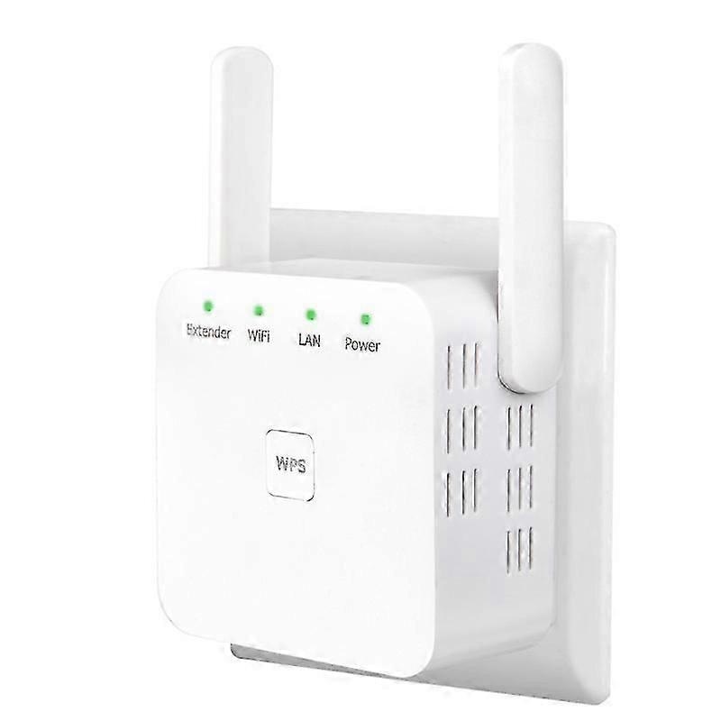 WLAN Amplifier, Ultraxtendex WLAN Repeater with 4 Antenna, 300 Mbit/s WiFi Amplifier with Dual LAN Connection, Compatible 99% Standard WiFi