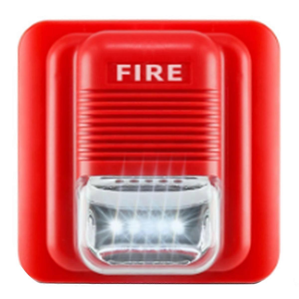 24V小型高デシベル火災警報ホーン屋外有線サウンド&ライトサイレン火災緊急事態用