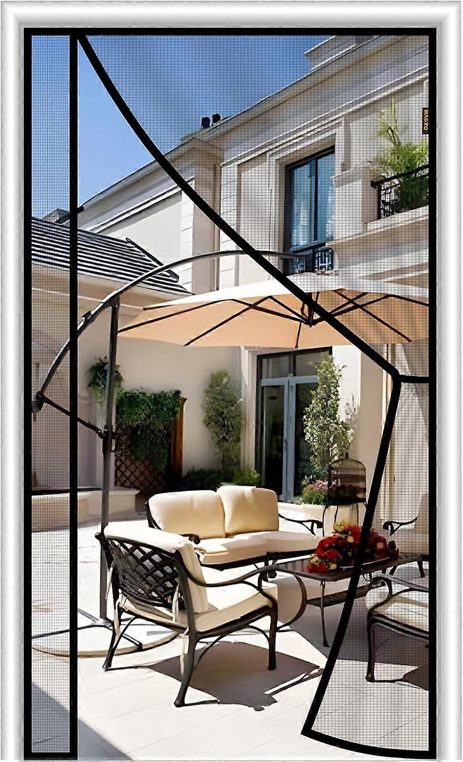 SCSYV Magnetic Screen Door, Fits Door Size 30'' x79'', Reversible Left Right Side Opening, Upgraded Polyester Prevent Small Pets from Scratching The M
