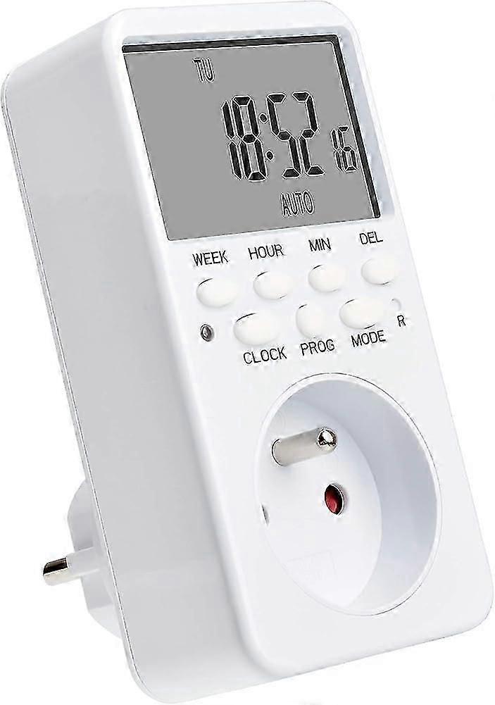 Digital Programmable Socket, Timer Weekly Electric Socket With 20 Programs