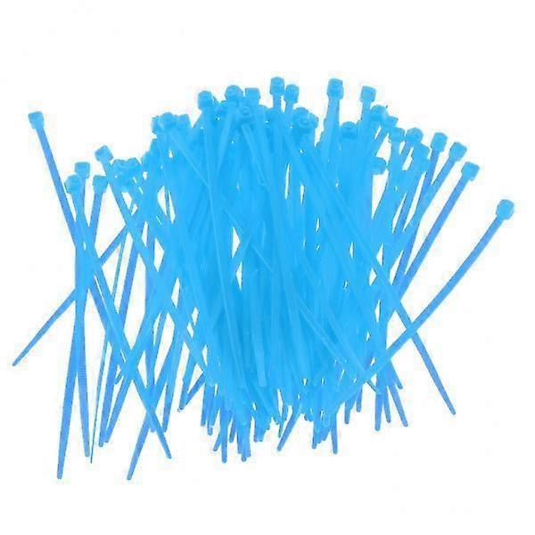 3x100 Pieces Nylon Self Locking Cable Zip Ties Wrap Cord Wire Strap Blue